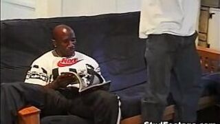 Sexy ebony thugs getting gangbanged porn video